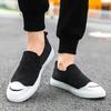 Fashion Canvas Sneakers Summer Korean Style Round Toe Slip-on Men's Casual Shoes Low Price Breathable Trends 2025 Non-leather Male Shoe