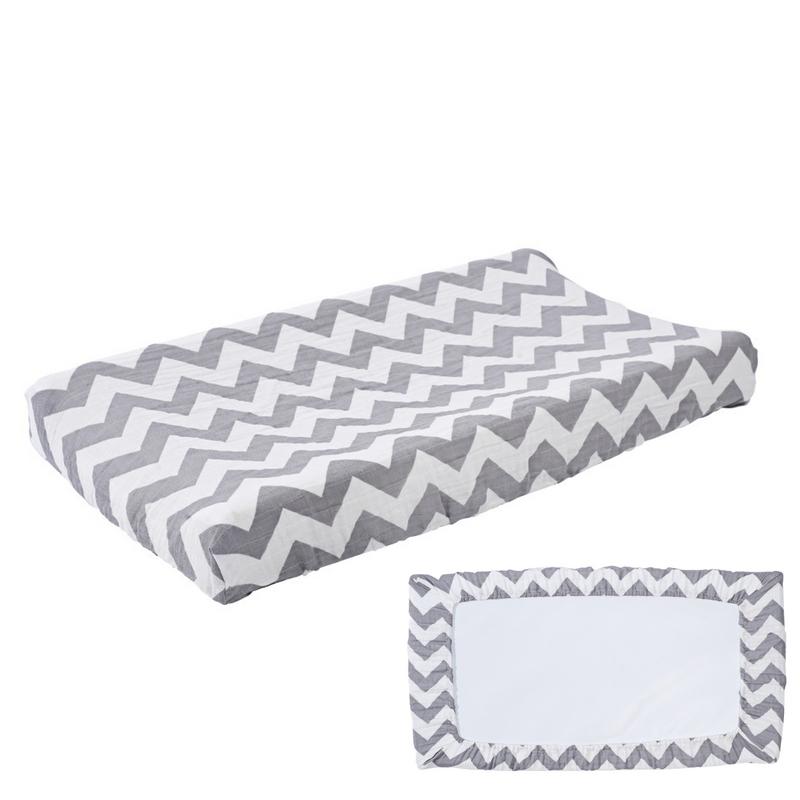 Soft Reusable Changing Pad Cover Printing Design Minky Material Baby Breathable Diaper Pad Sheets Cover