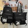 Schoolbag for Children Elementary School Students  Girls Junior High School Students  Large Capacity Color Blocking Backpacks  Backpacks