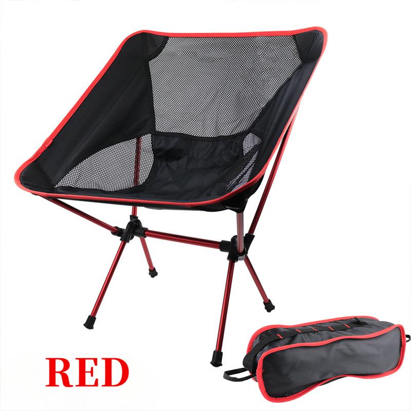 

Outdoor Camping Barbecue Portable Leisure Moon Chair Folding Ultra Light Aluminum Alloy Fishing Beach Lightweight Leisure Chair