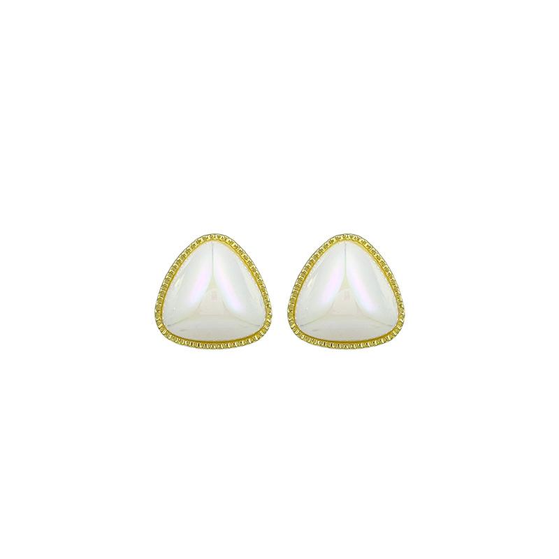 Wind Muse Fan Premium Sense Diamond Triangle Atmospheric Stud Earrings Personality Sweet Exaggeration Earrings
