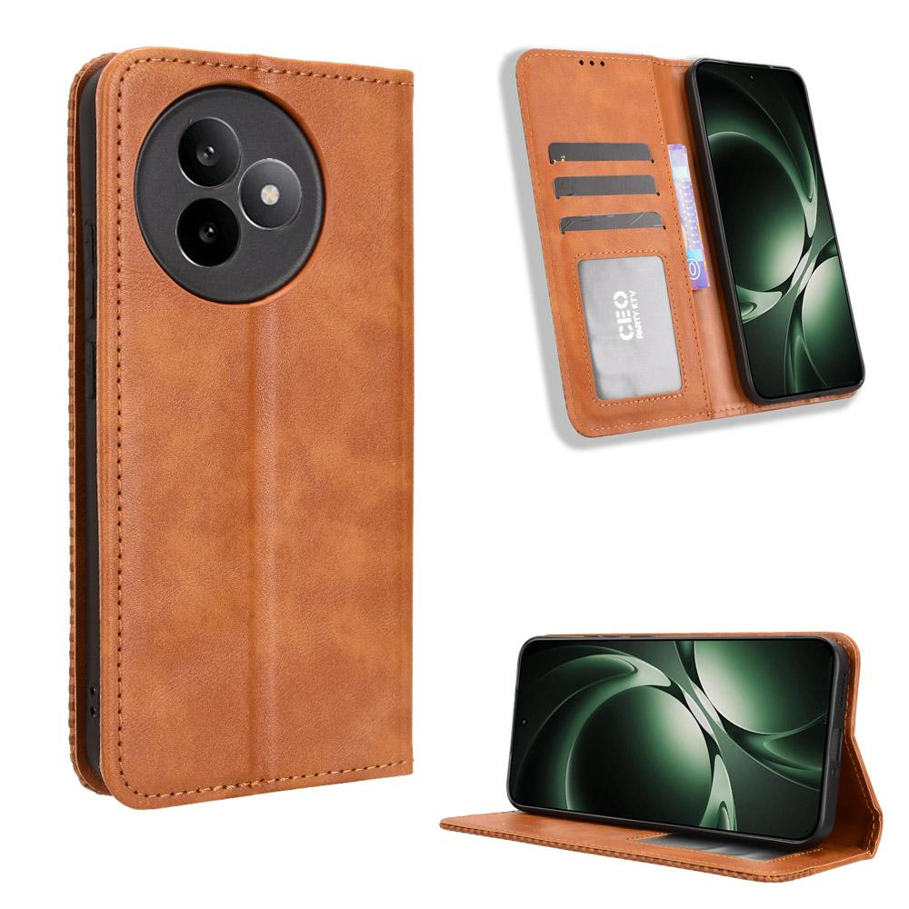 For Xiaomi Redmi K80 Ultra 5G Leather Case Wallet Stand Retro Texture Phone Cover