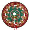 1 Stück Weihnachtsbaumdecke Rot Golden Feiertagsdekorationen mit wärmenden Sternen, strapazierfähiges Polyestergewebe für drinnen und draußen Weihnachtsbaum Zuhause