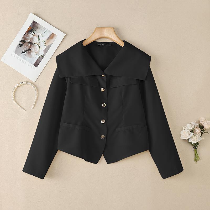 ZANZEA Damen Bluse mit Umlegekragen, lockere, lässige Langarmbluse