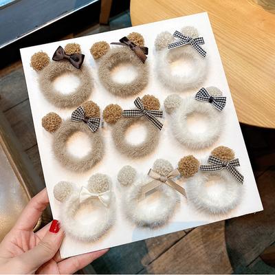 Nueva Cuerda para el Pelo Bonita Bonitos Scrunchies de Oso Mujeres Niñas Gomas Elásticas para el Pelo Goma Niños Soporte para Cola de Caballo Accesorios para el Cabello