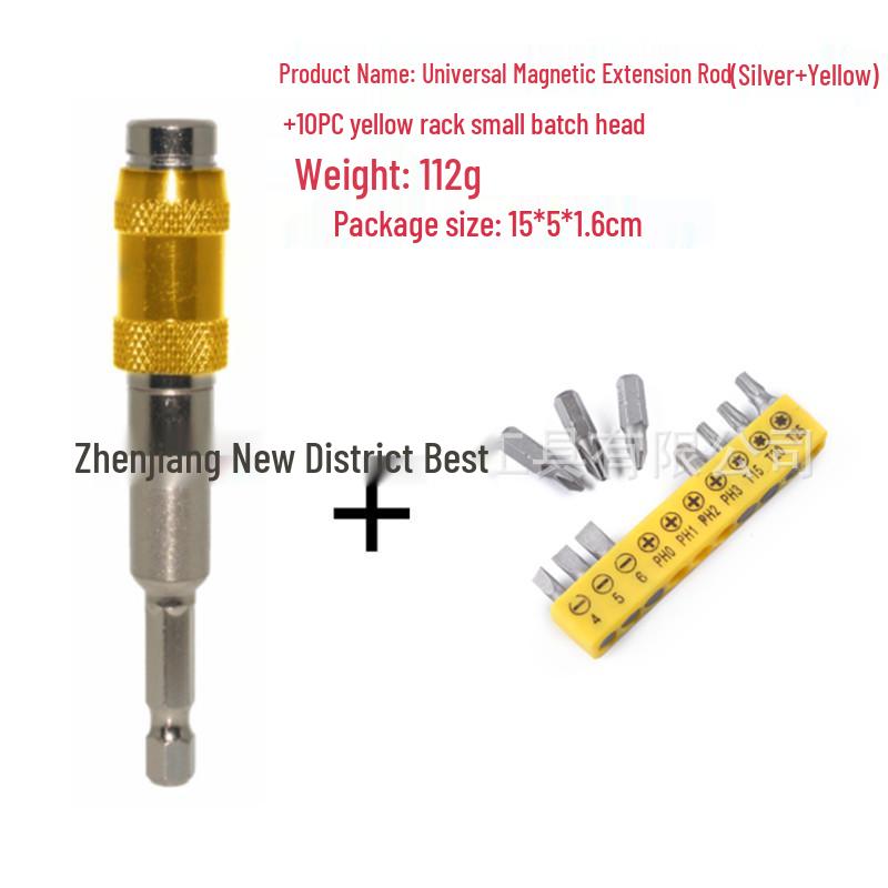 Universal Magnetic Hex Shank Variable Direction Bit Extension Bar