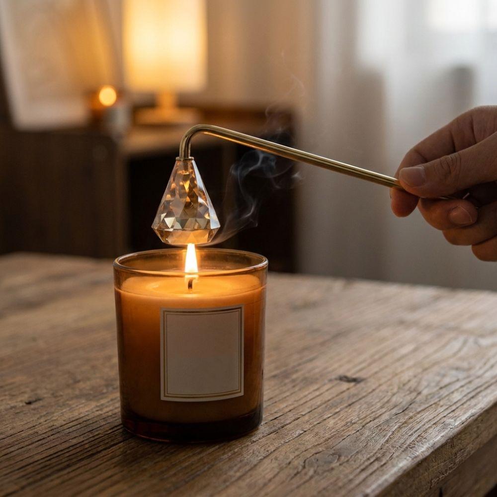 Ice Cream Shaped Candle Snuffer Polished Surface Wick Trimmer For Candle Lovers
