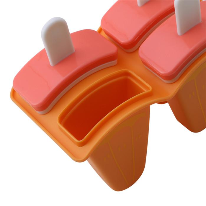 Summer 4 Hole Watermelon Popsicle Mold Ice Cream Mold DIY Homemade Mould with Sticks