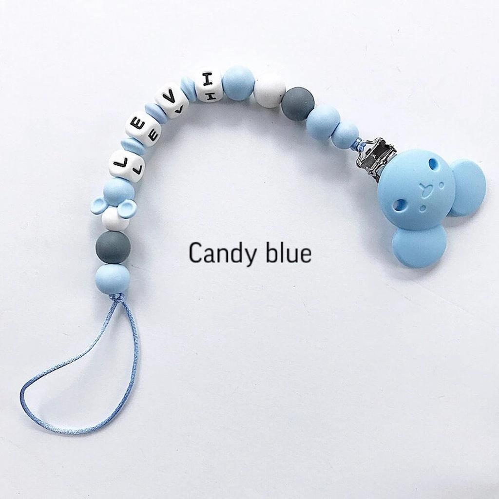 Custom Name Silicone Personalized Baby Pacifier Chain Dummy Nipple Holder Guard Teether Pendant Newborn Shower Gift