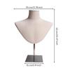 Padded Bust Form with Adjustable Stand PinFriendly Jewelry Display Freestanding Torso