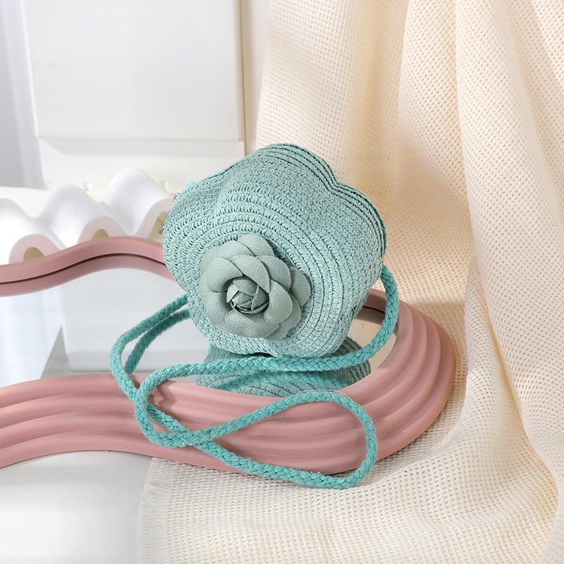 Süße florale Sommer-Strohhut-gewebte Crossbody-Mini-Tasche 2025