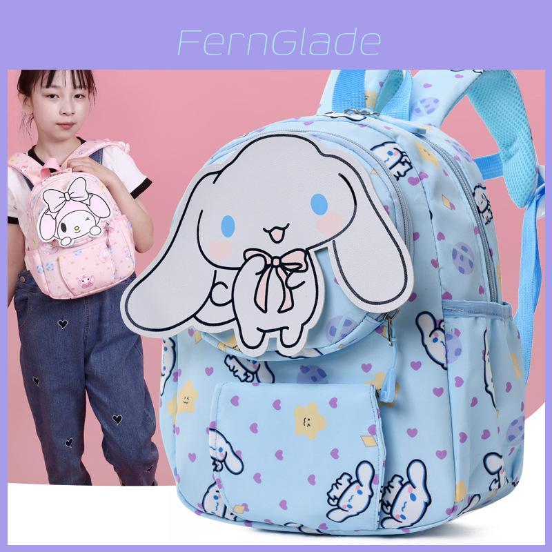 Zaino per Bambini Adorabile Cartone Animato Kuromi Leggero in Nylon per Bambine Bambini Scuola Materna e Asilo