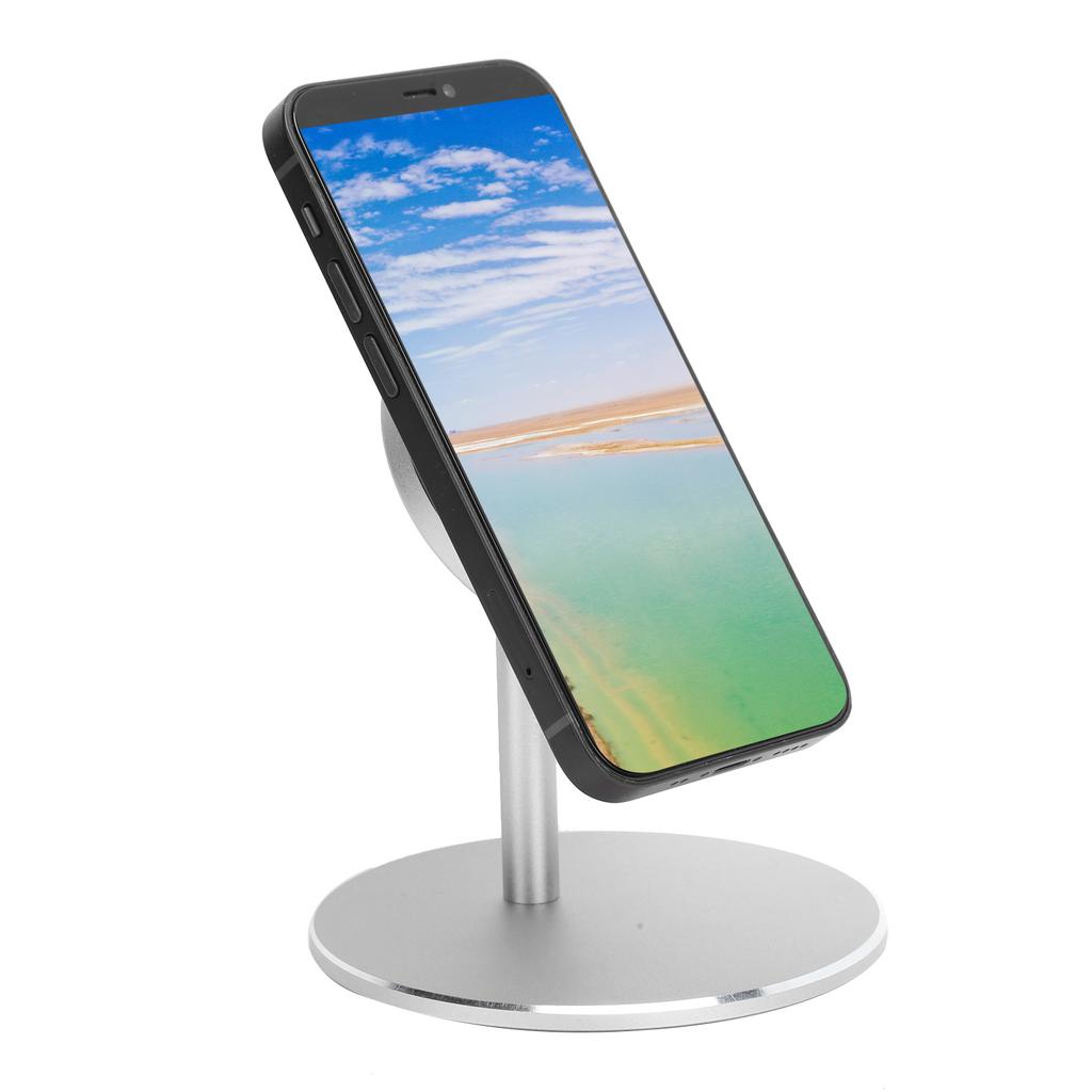 Wireless Charging Pad Stand Phone Charging Dock Holder for Magsafe for iPhone 12Silver