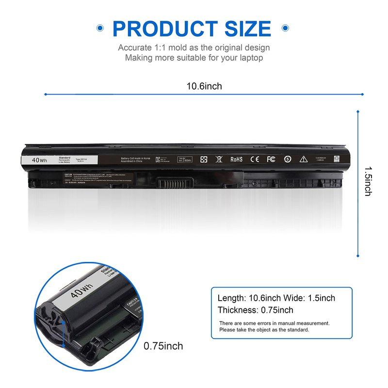 Dell Inspiron 14 15 17 5000 3000 Serisi 5559 3451 3558 3567 5755 5756 5458 GXVJ3 453-BBBQ HD4J0 için 40WH M5Y1K 14.8V Pil