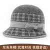 Mom hat bow basin hat middle-aged and elderly winter velvet thickened outdoor play rabbit hair warm knitted wool hat