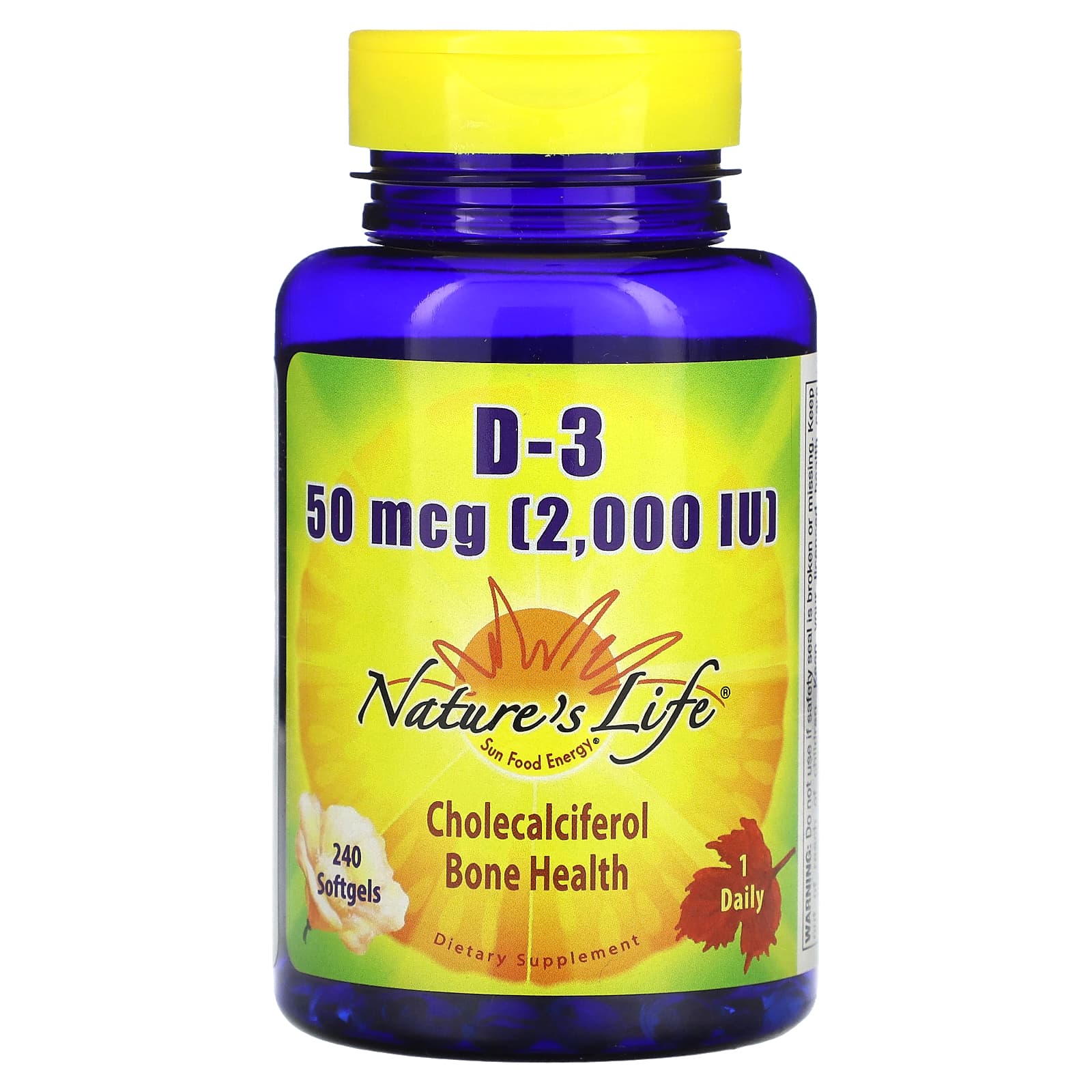 

Nature S Life, D-3, 50Mcg(2,000Iu), 240 Softgels
