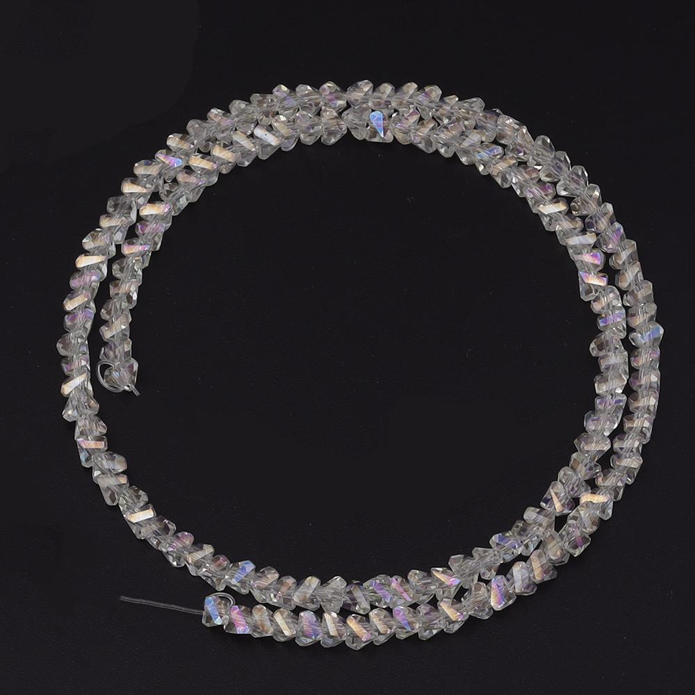 120pcs/lot 4mm Triangular Crystal Glass Beads Loose Beads Spacer Beads For Jewelry Making DIY Bracelet Necklace Accessories