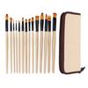 Paint Brush Sets Multimodal Nylon Hair Oil Paint Brushes with Yellow Brush Storage Bag for Oil Watercolor Painting