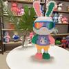 DIY Kids Toy Candy Rabbit Colorful and Cute Mini 3D Model Desktop Decoration Building Block Micro Bricks Christmas Birthday Gift