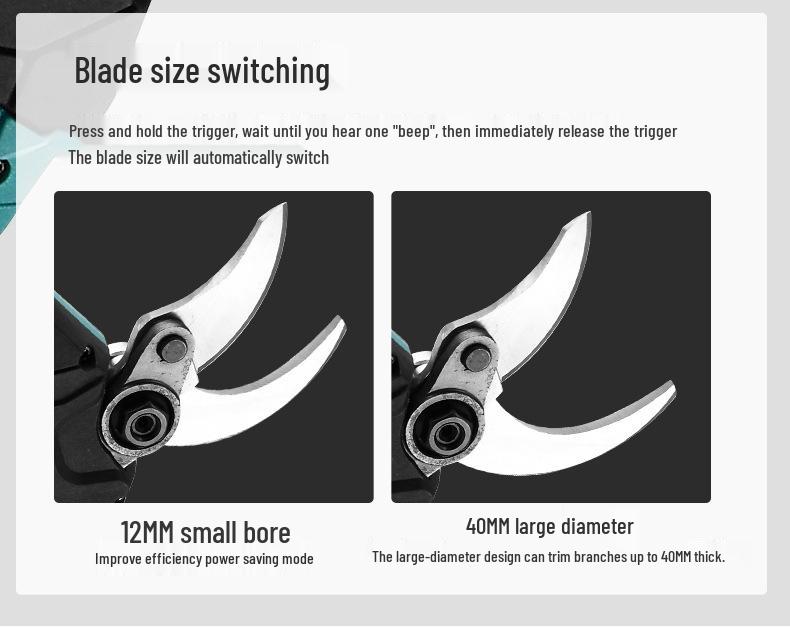 Rechargeable 4.0V Lithium Pruning Shears - Electric Gardening Scissors for Thick Branches and Fruit Trees