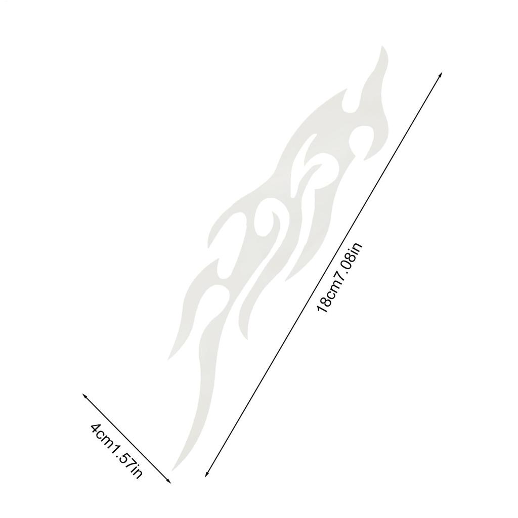 Motorcycle Stickers - Flame Decals | Set of 2 Waterproof Emblems for Motorcycle, Scooter, Snowmo, Luggage, Skateboard, Truck