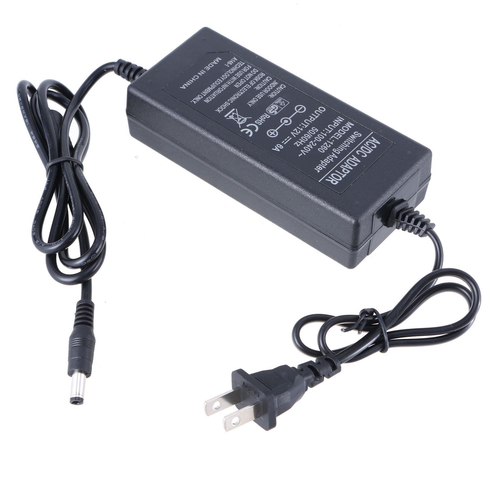 

MultiUse 12V 6A Power Adapter 12V 6A AC/DC Power Adapter Converter with US Plug for Routers Speaker Electronics