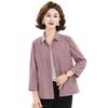 Hodo Women's Classic Plaid Seven-Quarter Sleeve Shirt
