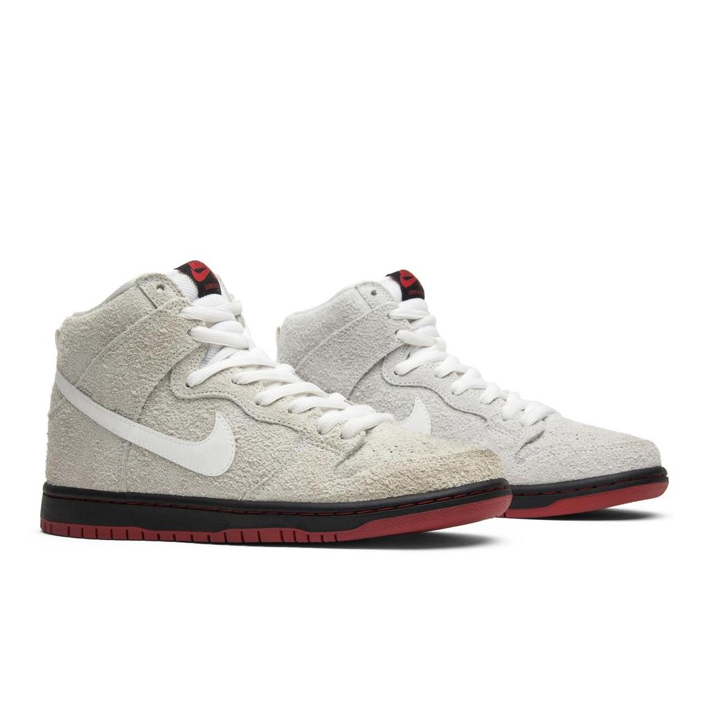 Nike SB Dunk High ' ' (Unisex) Salt White / Black-Red Skateboard Shoes 881758 110