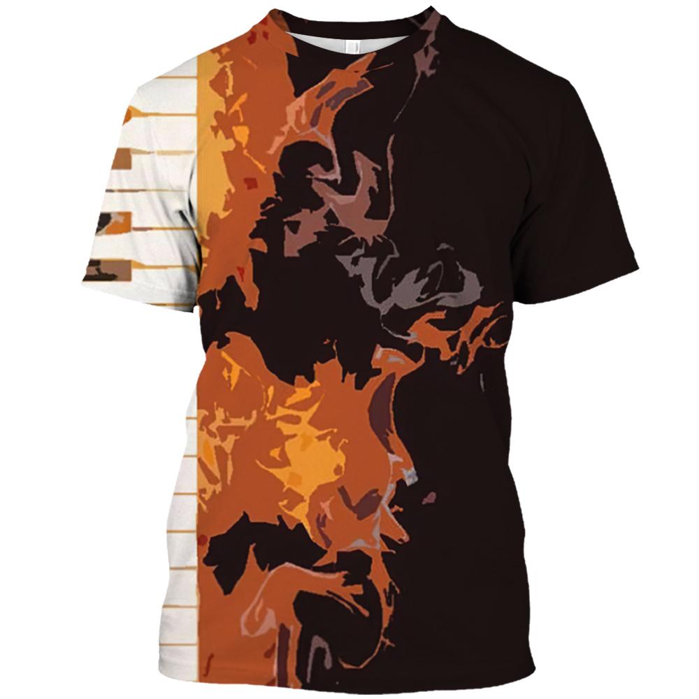 Piano Notes 3D Tricou pentru bărbați, cu uscare rapidă, la modă de vară, ocazional, pentru bărbați, cu mânecă scurtă, unisex, pentru femei, tricou Top