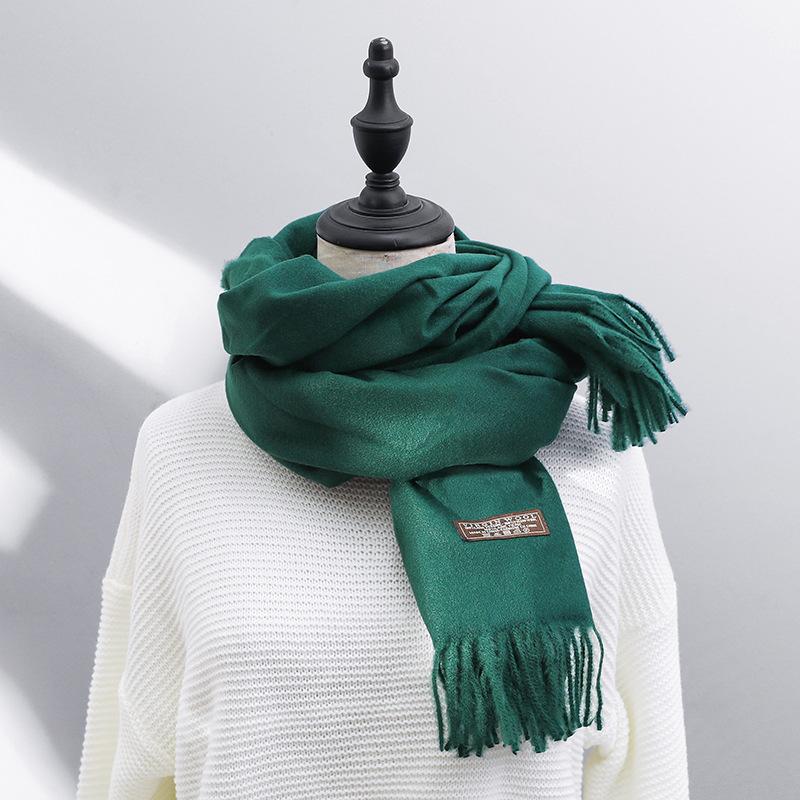 Autumn and winter cashmere scarf women's winter, annual meeting solid color imitation cashmere scarf, Dongdaemun scarf scarf shawl