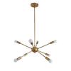 Mid‑Century Modern 8‑Light Brass Sputnik Chandelier – Ceiling Light Fixture