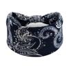 Bohemian Cashew Yoga Exercise Headband Anti Sweating and Moisture Absorbing Elastic Cotton Headband Knotting Headband