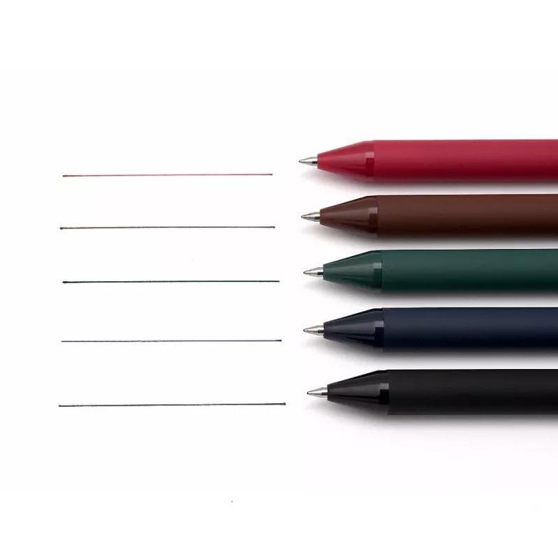 5pcs Vintage Color Pen Ballpoint Pure Plastic Gel Ink Roller Ball Pens for Writing Candy Gift A6696