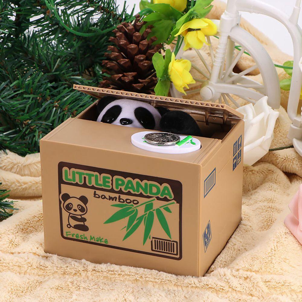 Children Cat Panda Thief Automatic Stealing ATM Toy Money Saving Box Coin Box Piggy Bank