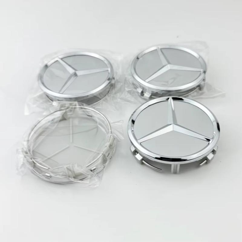 4Pcs 75mm Car Wheel Center Hub Caps Covers for Mercedes Benz A B C S Class AMG GLA CLA GLC W176 W221 W222 W204 W205 Accessories JQ1