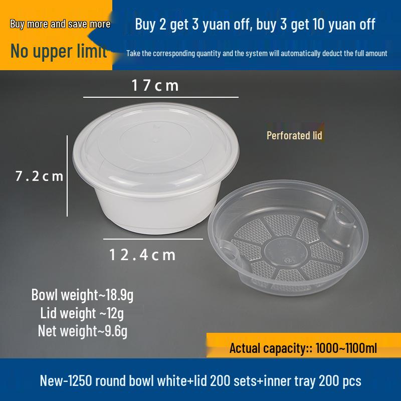 Doppelschichtige Takeaway-Box für Nudeln und Suppe - Nass-/Trocken-Trennung