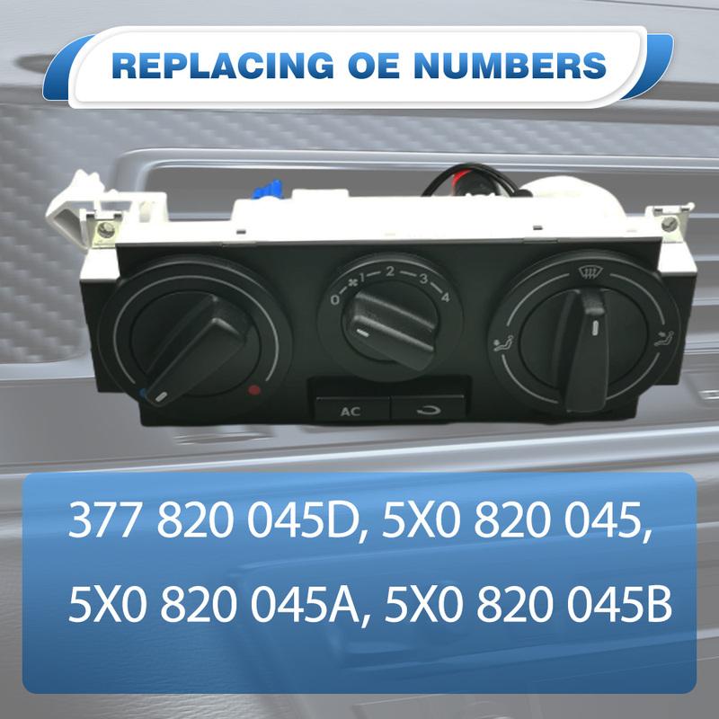 377 820 045D  5X0 820 045A ABS and Metal Black for  VW Gol Country 1996–2013 Air AC Heater Panel Climate Control Assy