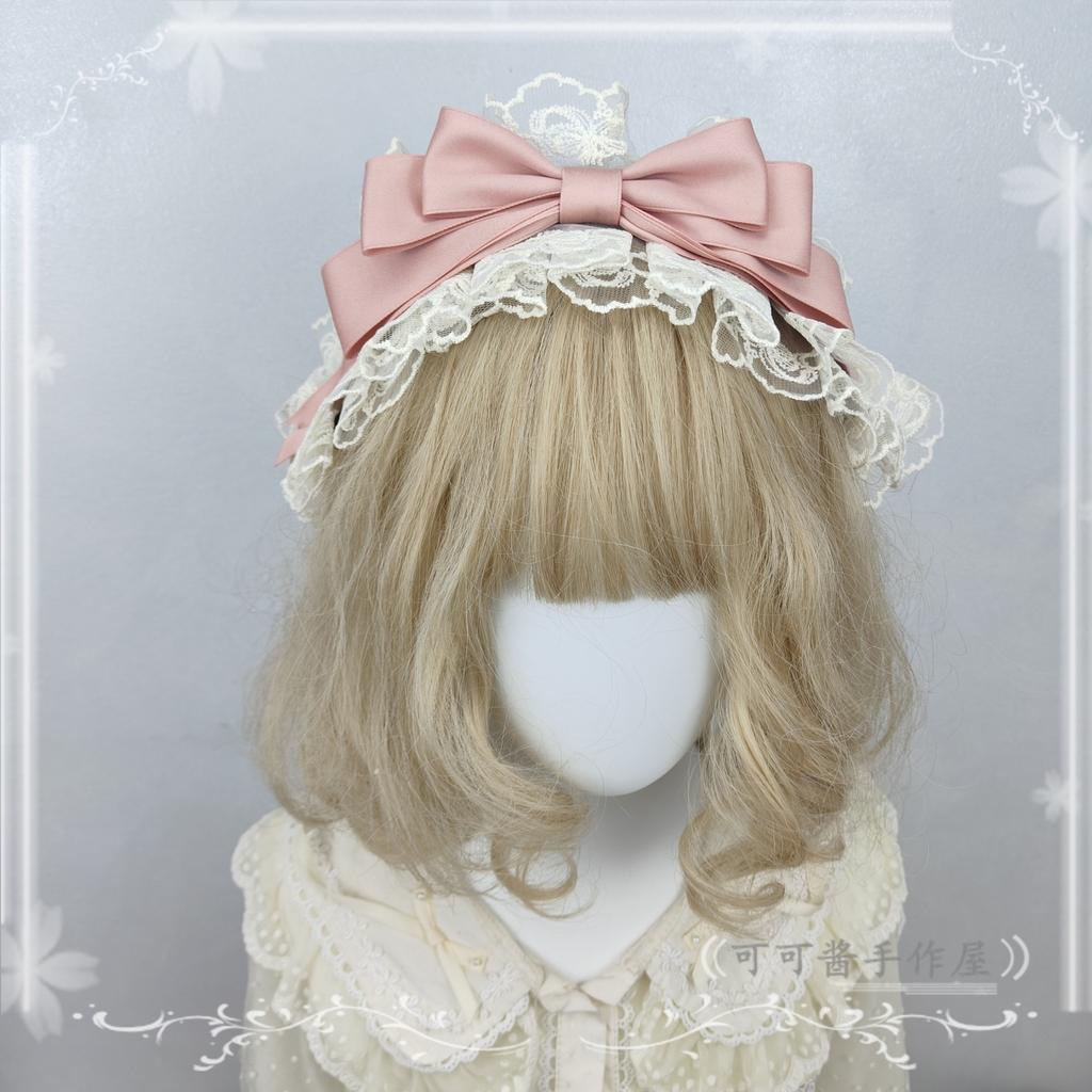 Simple Versatile Lolita Headband Hair Accessories Bow Headband KC Elegant Lolita Lace Headbands Elegant Hair Accessories