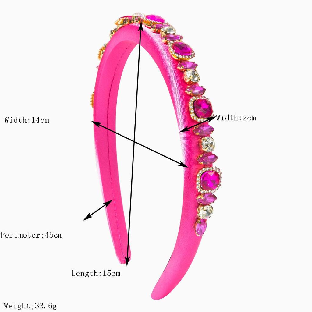 Heavy Industry Diamond Inlaid Sponge Fine Hair Headband For Women Exquisite And Versatile High-end Light Luxury Simple Hair Accessories