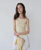 Ieoning Linen Square Neck Knit Sleeveless, Butter