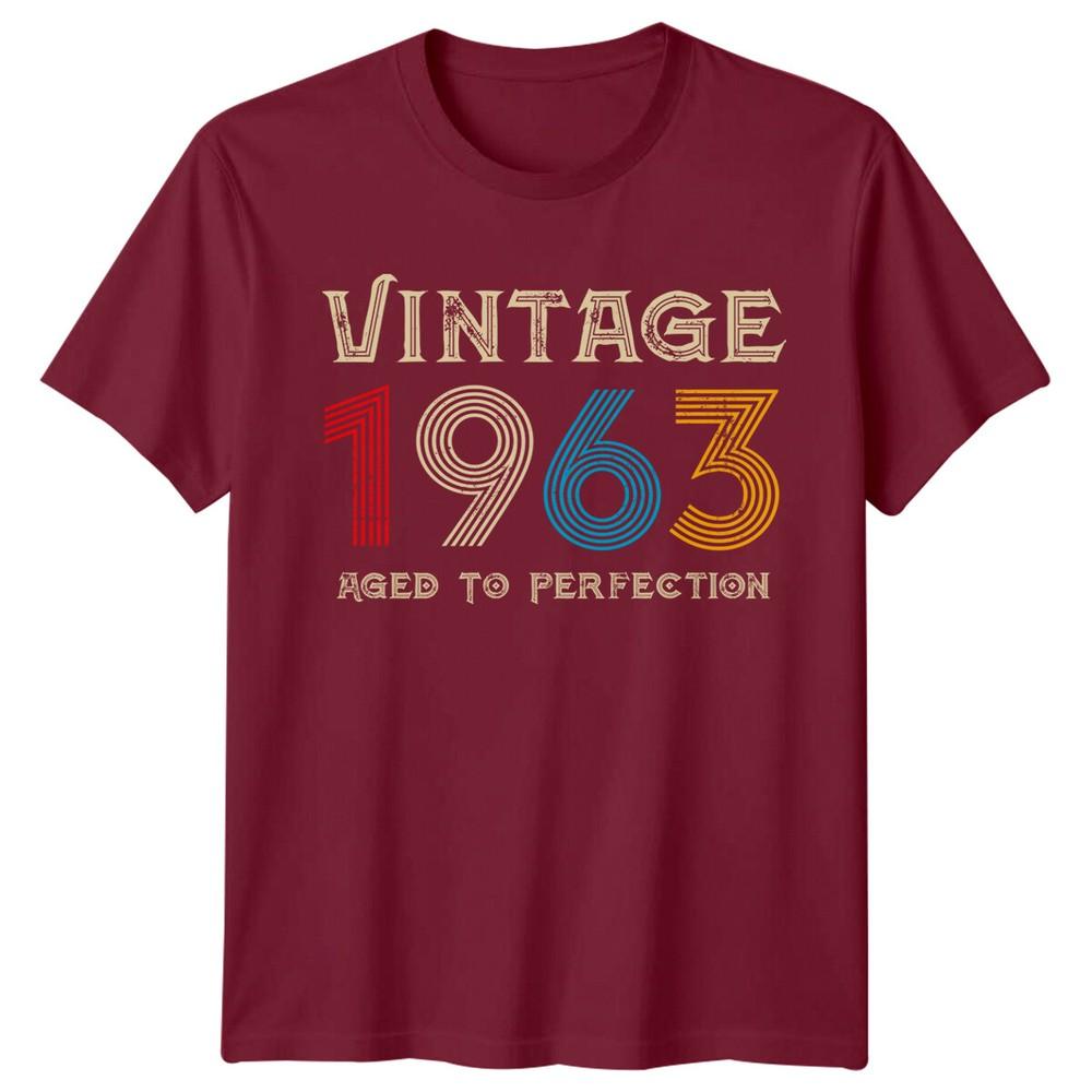 Vintage 1963 Aged To Perfection Unisexs T Shirt 63rd Birthday Gift