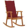 Vidaxl Rocking Chair With Cushions, Solid Acacia Wood