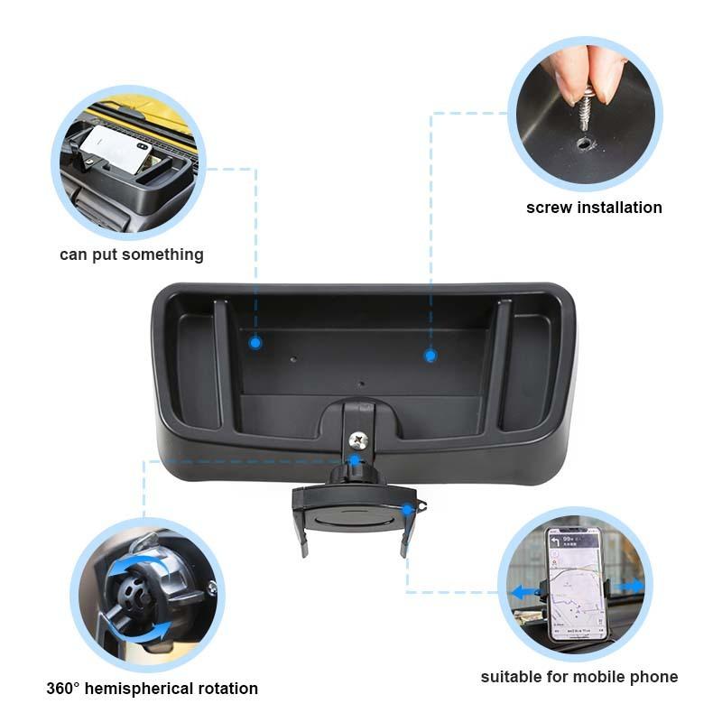 Car Center Console Phone Holder Storage Box Bracket GPS Stand Fit For Jeep Wrangler TJ 1997-2006 Car Interior Accessories