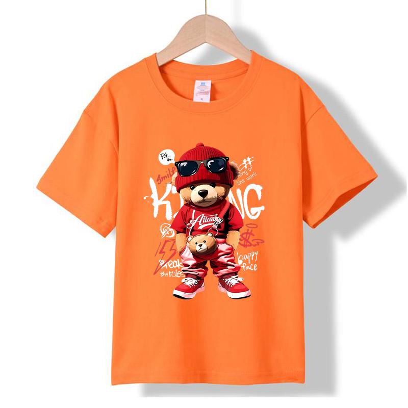 MC-52 MINISO 2026 Summer New Printed Cotton Round Neck T-shirt for Children Aged 1-16, Boys and Girls
