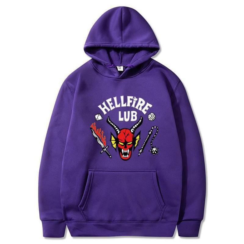 Mens Hooded Sweatshirt Loose Fit Trendy Print Casual Sportswear