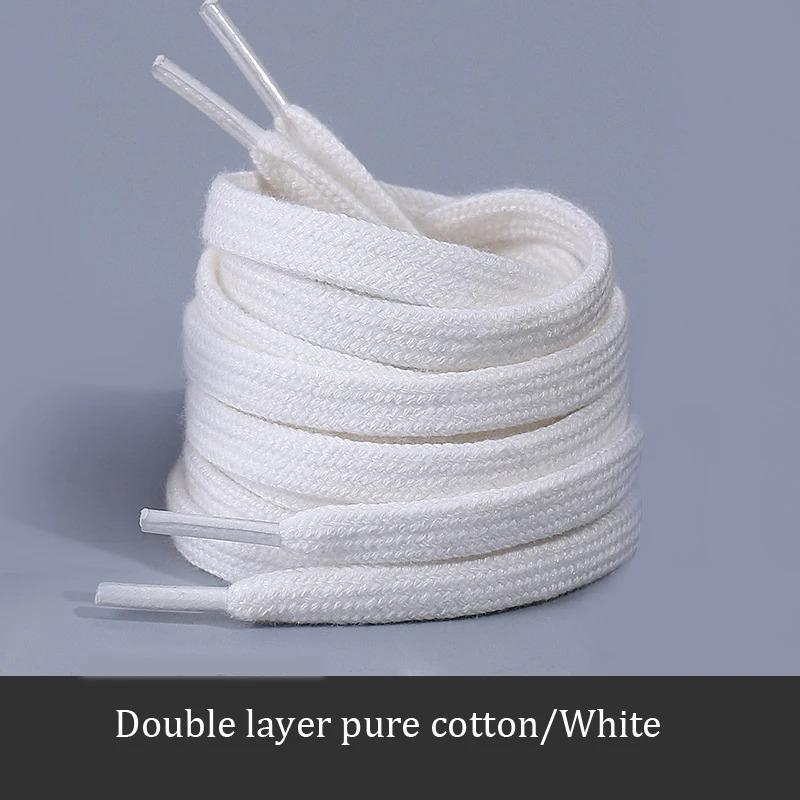 Running Sports Shoe Laces Flat Solid Shoelaces Classic Canvas Black White Shoe Laces for Sneakers Women Men Casual Shoestrings