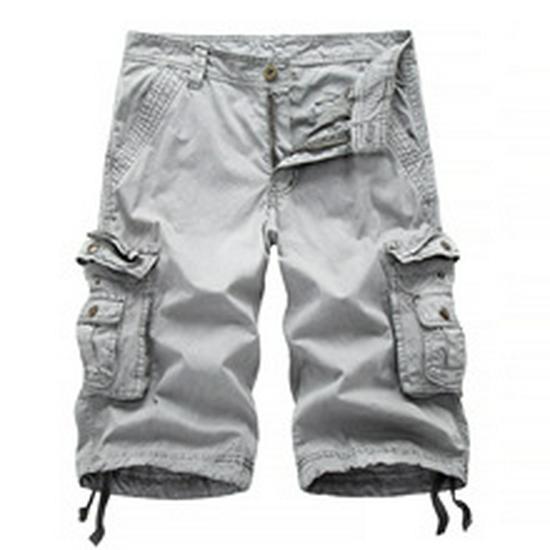 Men's Large Camouflage Multi-Pocket Loose Work Shorts