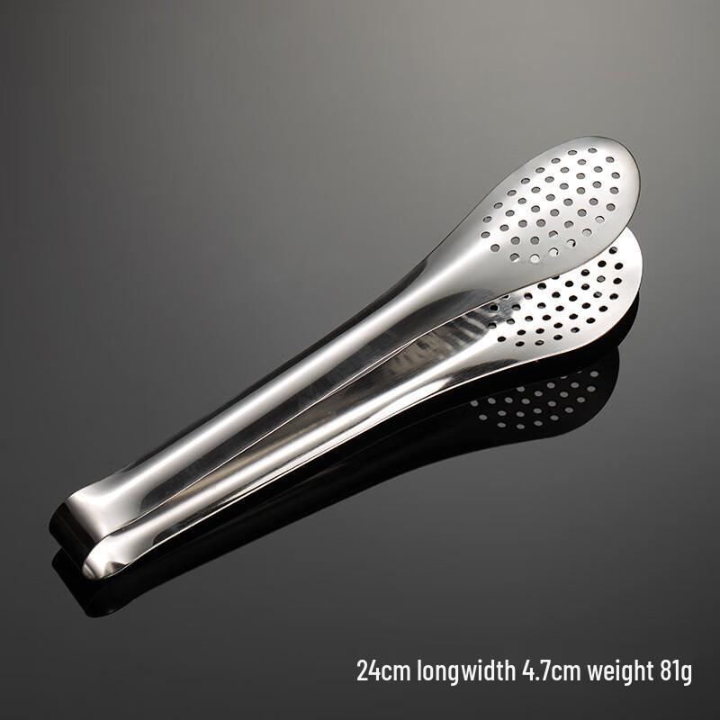 ZISIZ 304 Stainless Steel Mirror Polished Food Tongs