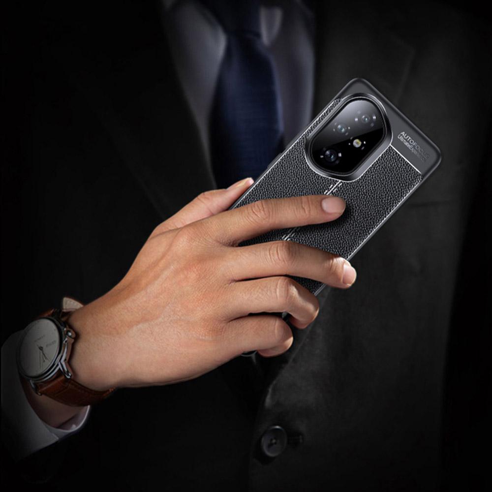 For Honor 300 Case Litchi Texture TPU Flexible Phone Cover,Black