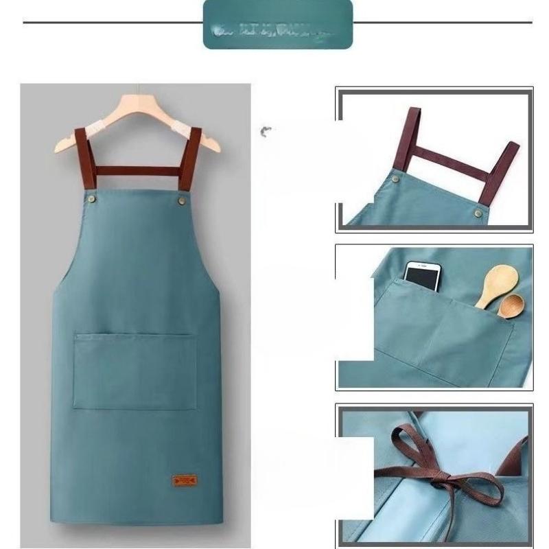 Waterproof and Oil-resistant Apron, Household Kitchen Work Clothes Apron